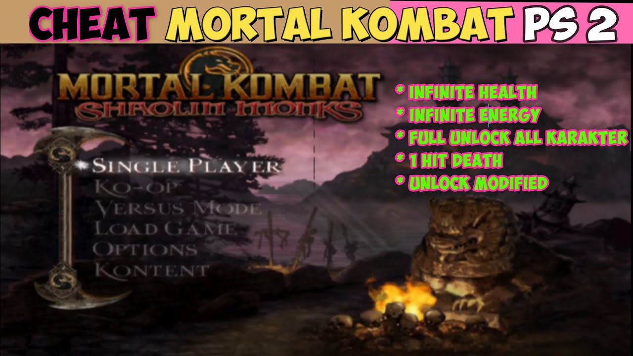 Detail Cheat Mortal Kombat Shaolin Monks Ps2 Infinite Health Nomer 4