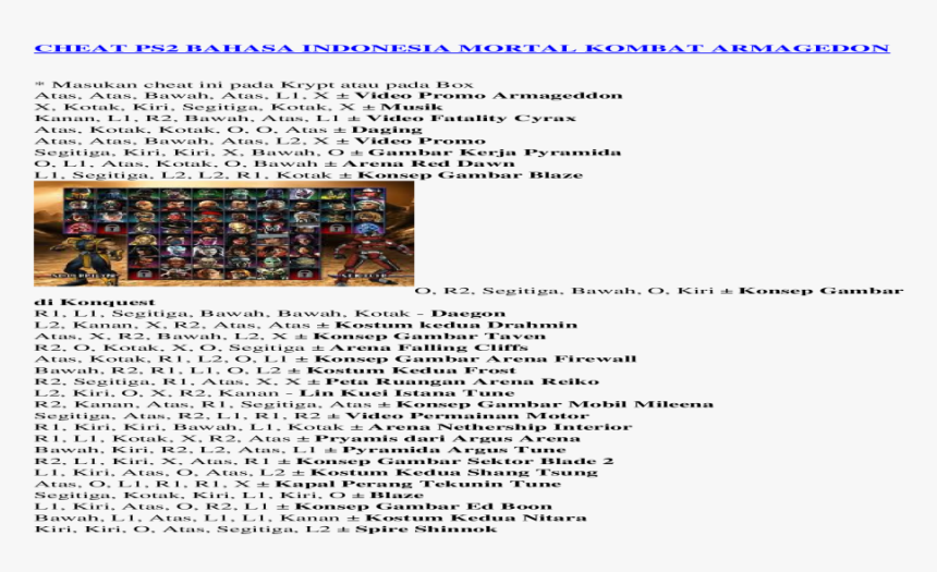 Detail Cheat Mortal Kombat Sm Nomer 19