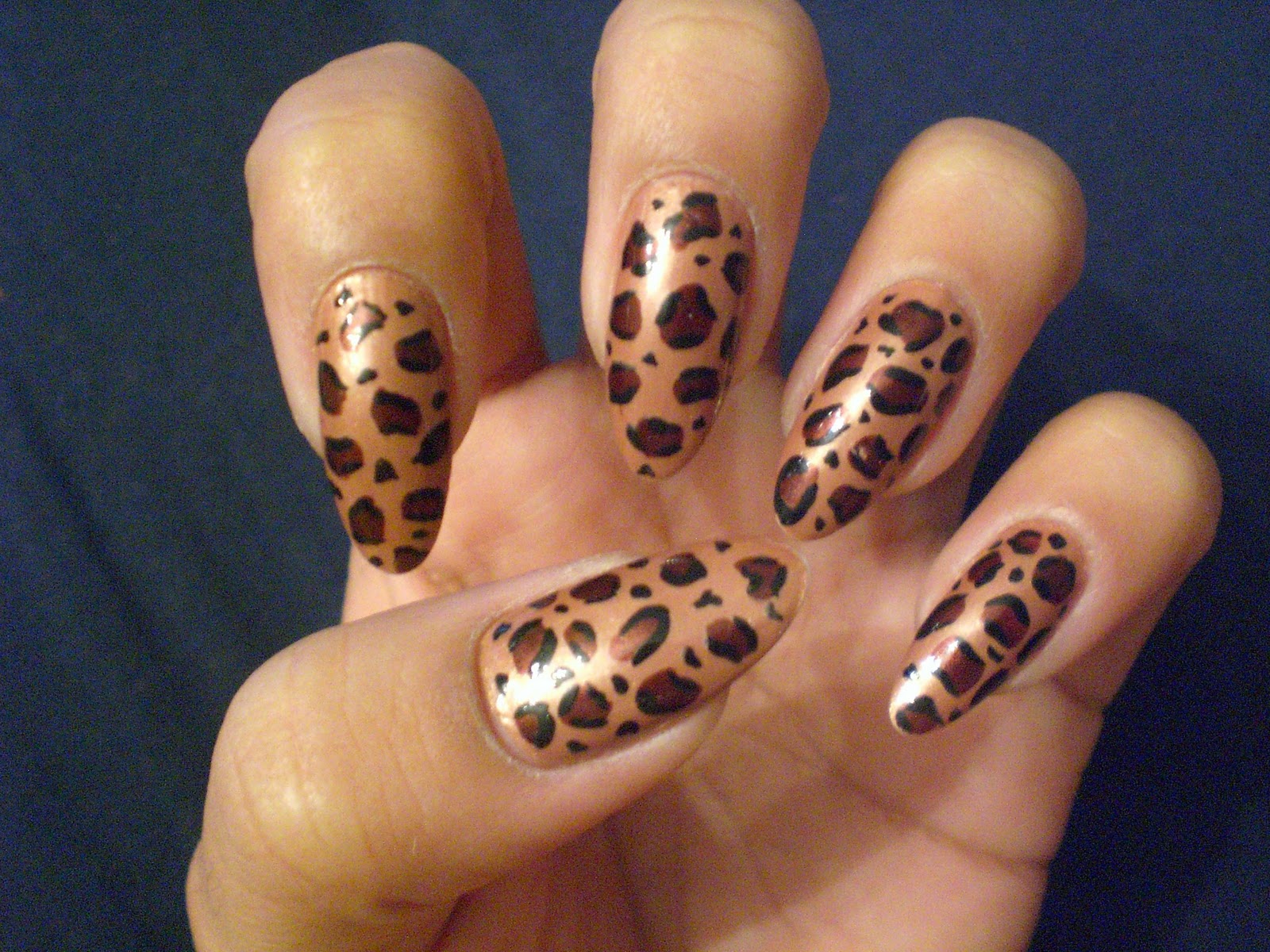 Detail Cheetah Almond Nails Nomer 31