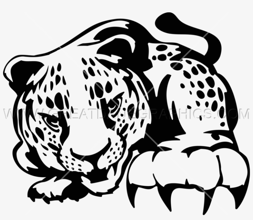 Detail Cheetah Clipart Black And White Nomer 48