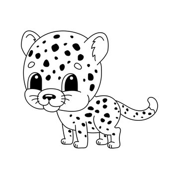 Detail Cheetah Clipart Black And White Nomer 51