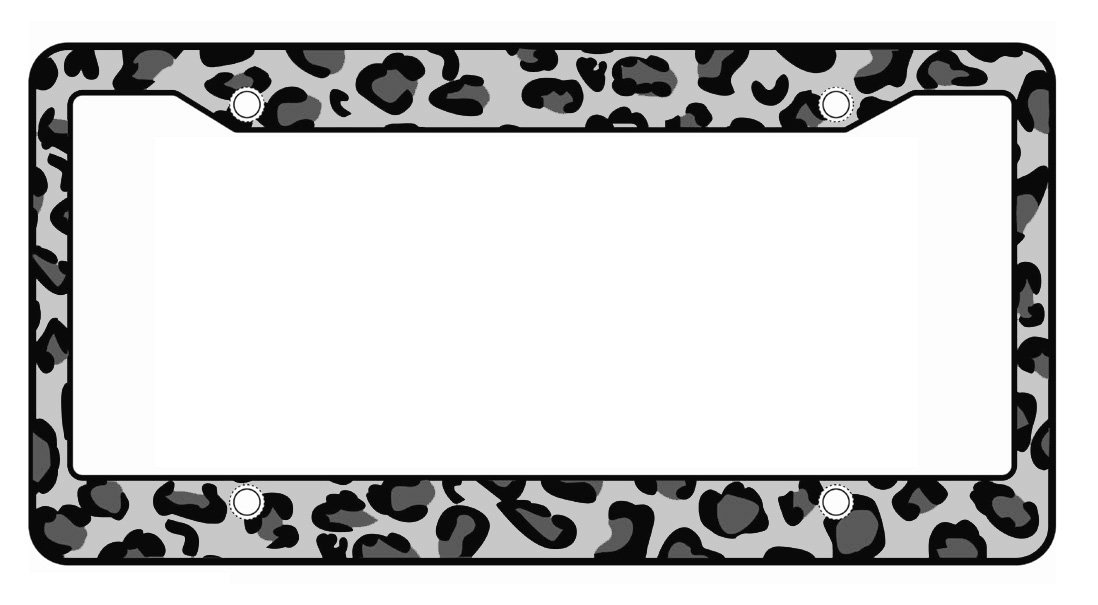 Detail Cheetah License Plate Frame Nomer 3