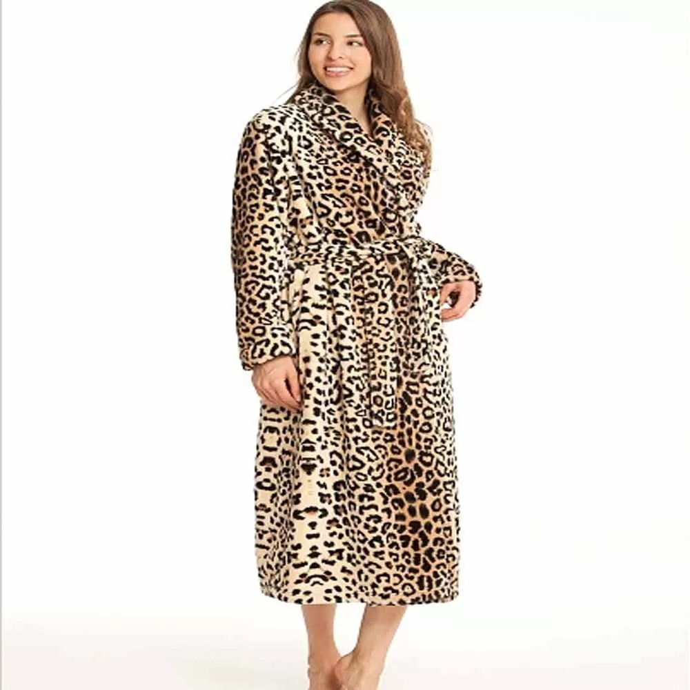 Detail Cheetah Print Bathrobe Nomer 18