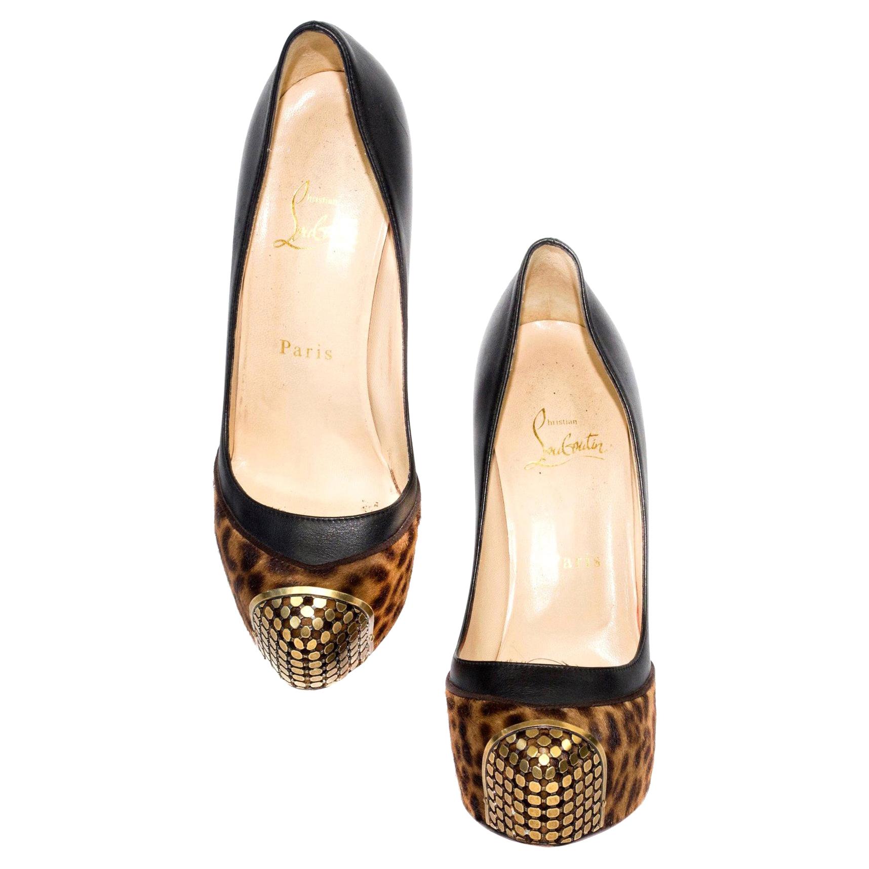 Detail Cheetah Print Christian Louboutin Shoes Nomer 15