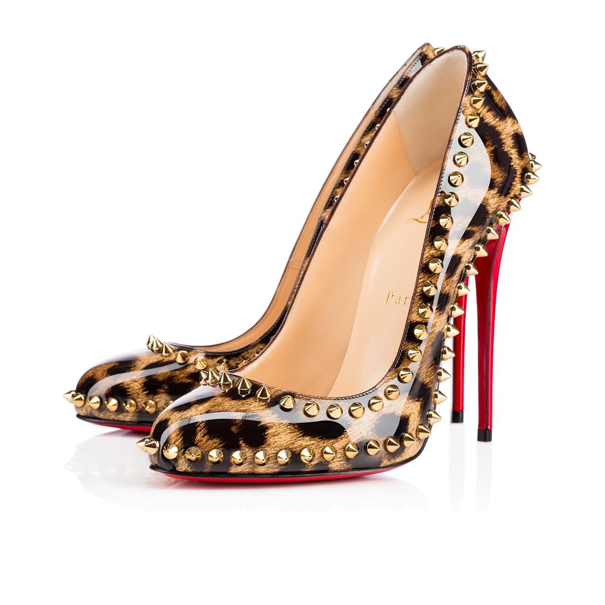 Detail Cheetah Print Christian Louboutin Shoes Nomer 45