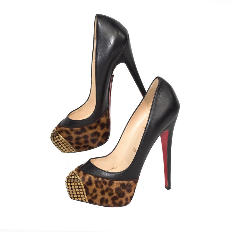 Detail Cheetah Print Christian Louboutin Shoes Nomer 56