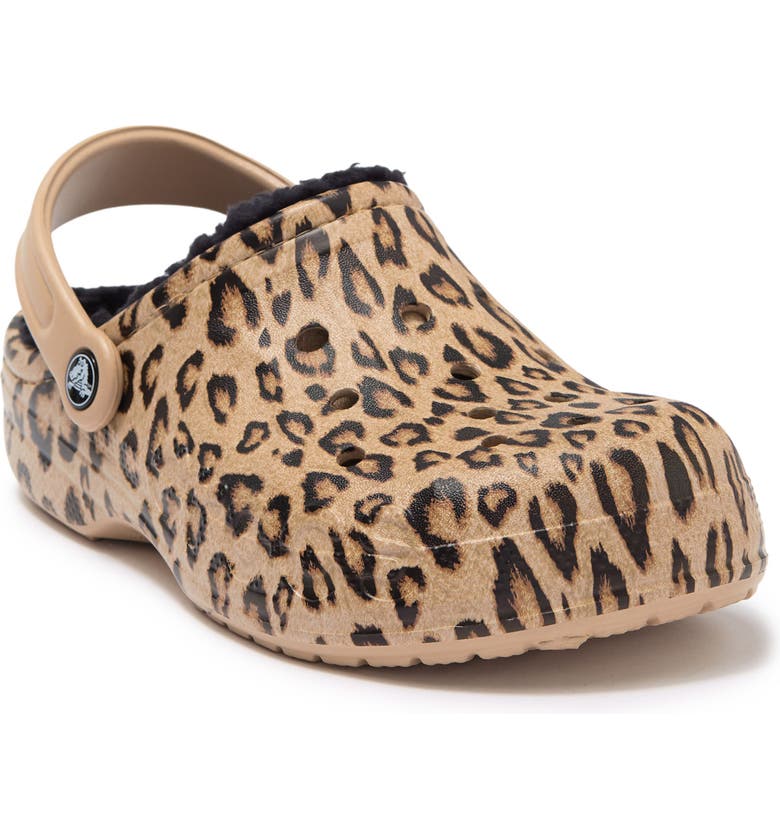 Detail Cheetah Print Crocs With Fur Nomer 44