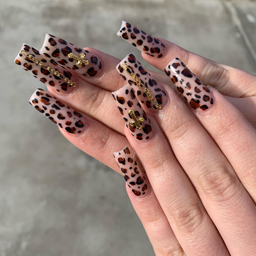 Detail Cheetah Print Nails 2020 Nomer 35