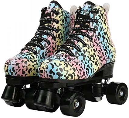 Detail Cheetah Print Roller Skates Nomer 19