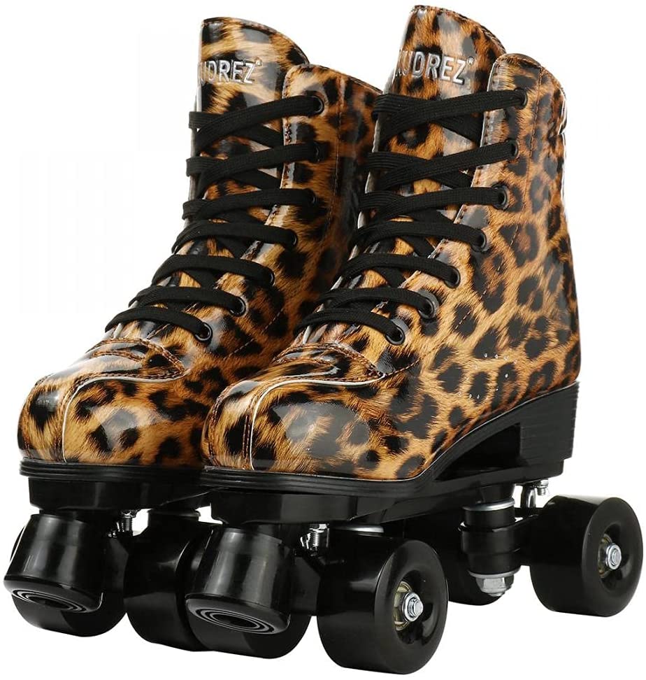 Detail Cheetah Print Roller Skates Nomer 3
