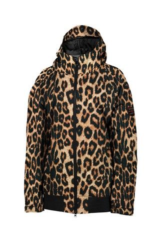 Detail Cheetah Print Snowboard Jacket Nomer 5