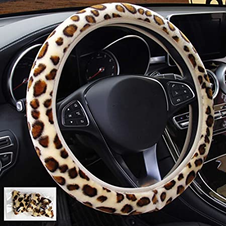 Detail Cheetah Print Steering Wheel Cover Nomer 3