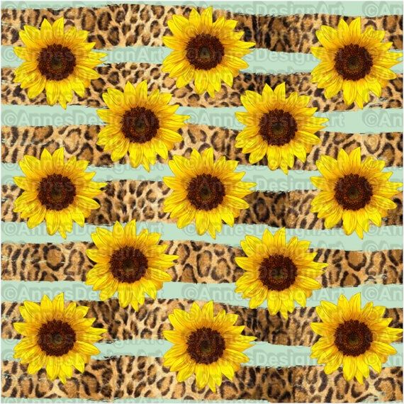 Detail Cheetah Print Sunflower Wallpaper Nomer 6