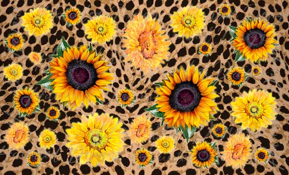 Detail Cheetah Print Sunflower Wallpaper Nomer 8