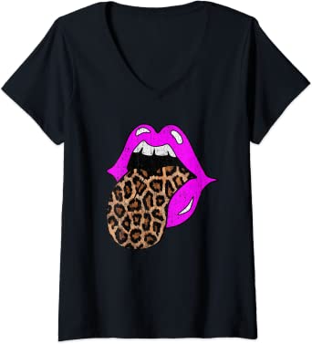 Cheetah Print Tongue Shirt - KibrisPDR