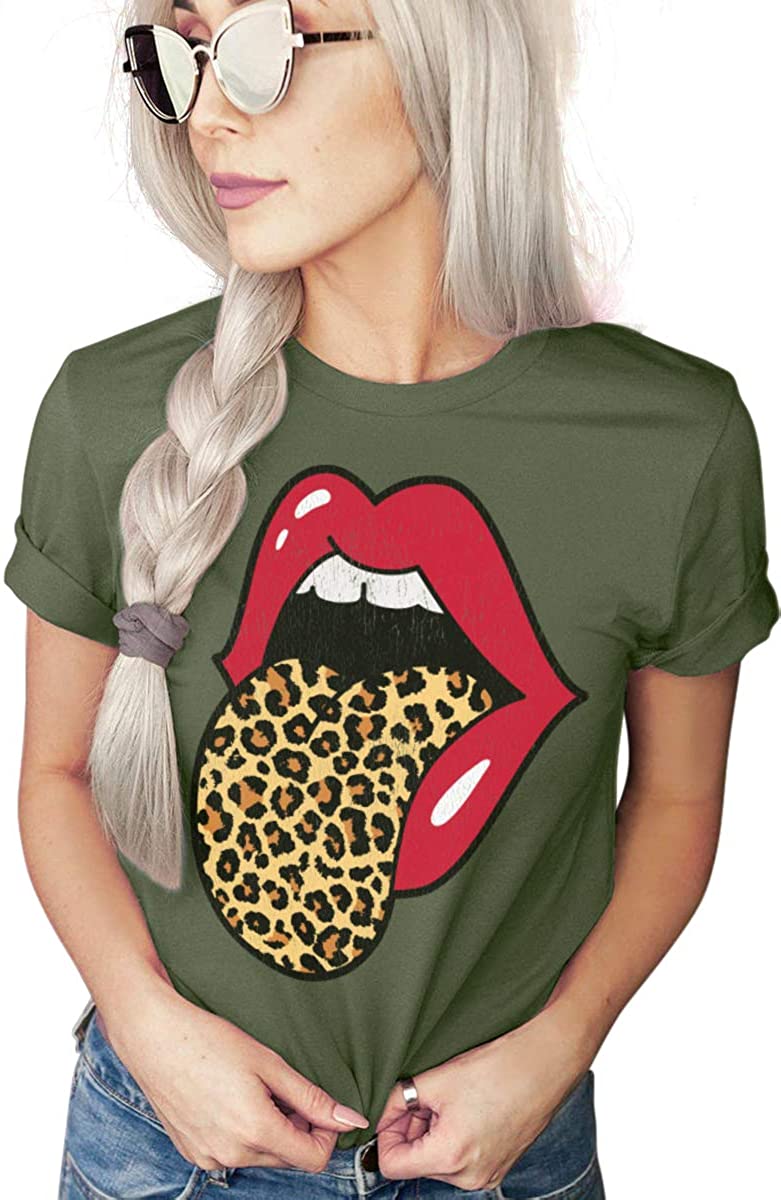 Detail Cheetah Print Tongue Shirt Nomer 15