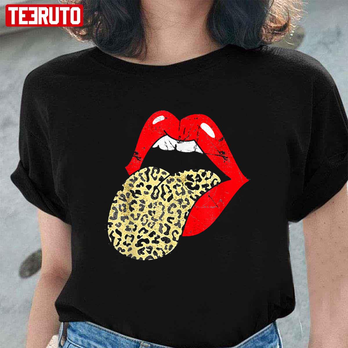 Detail Cheetah Print Tongue Shirt Nomer 46