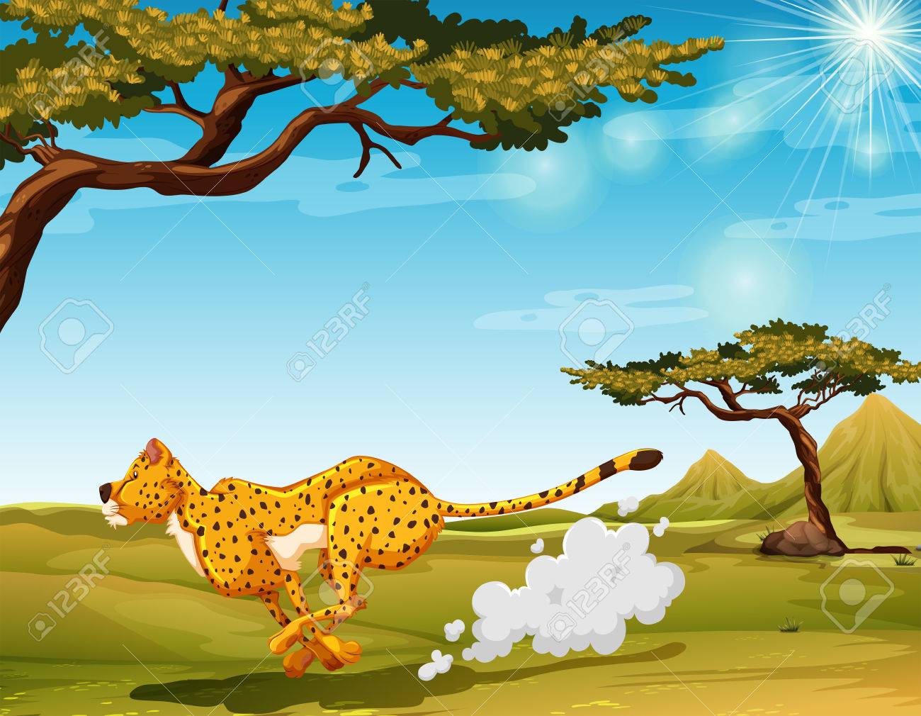 Detail Cheetah Running Clipart Nomer 44