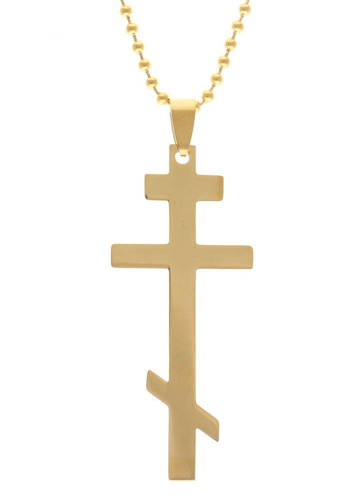 Detail Russisch Orthodox Kreuz Gold Nomer 4