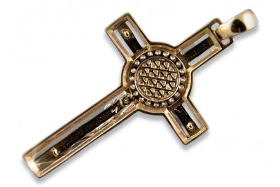 Detail Russisch Orthodox Kreuz Gold Nomer 9