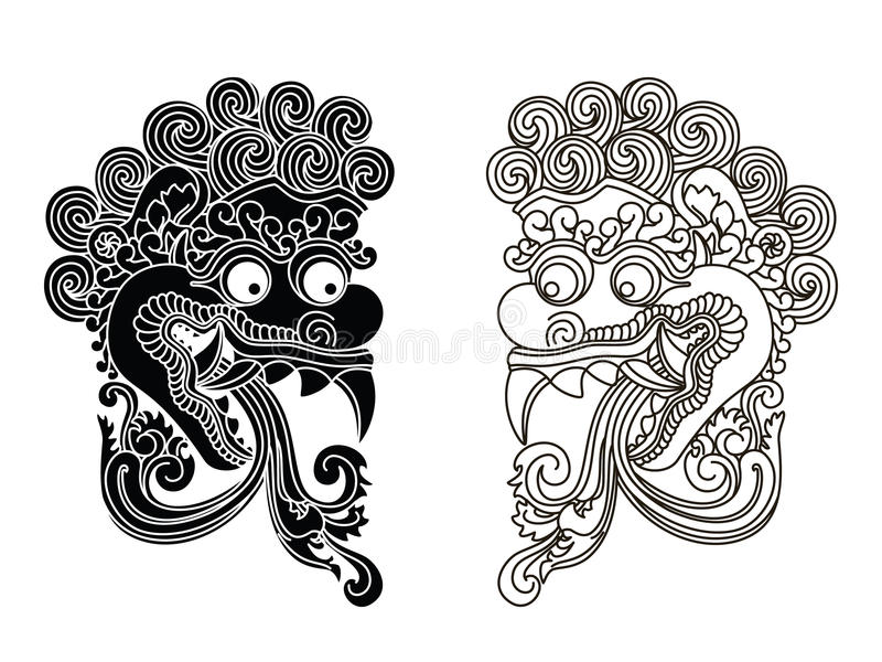 Detail Gambar Barong Bali Hitam Putih Nomer 45