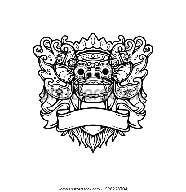 Detail Gambar Barong Bali Hitam Putih Nomer 9