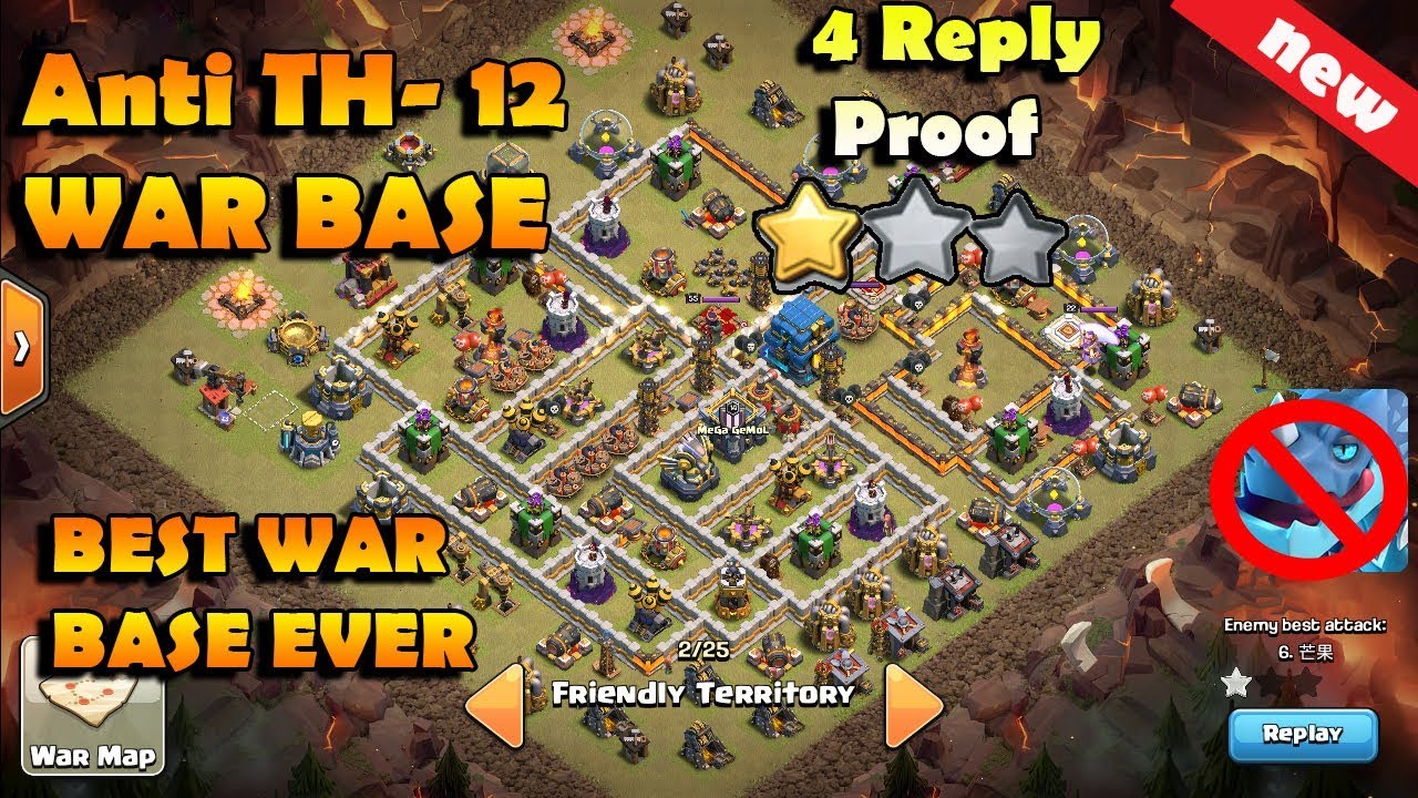 Detail Gambar Base War Th 12 Anti 2 Star Nomer 15