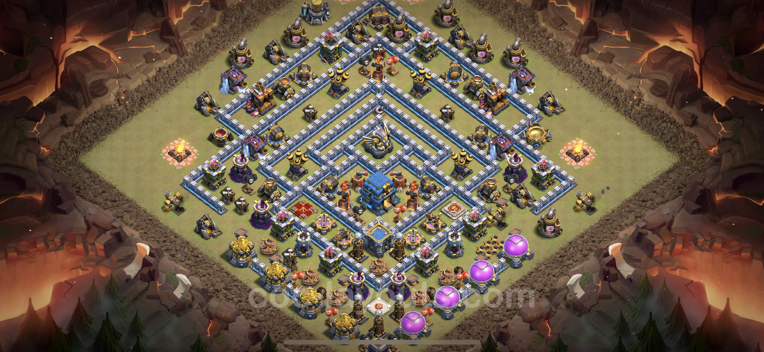 Detail Gambar Base War Th 12 Anti 2 Star Nomer 3