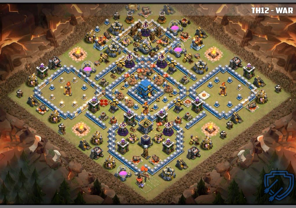 Detail Gambar Base War Th 12 Anti 2 Star Nomer 24