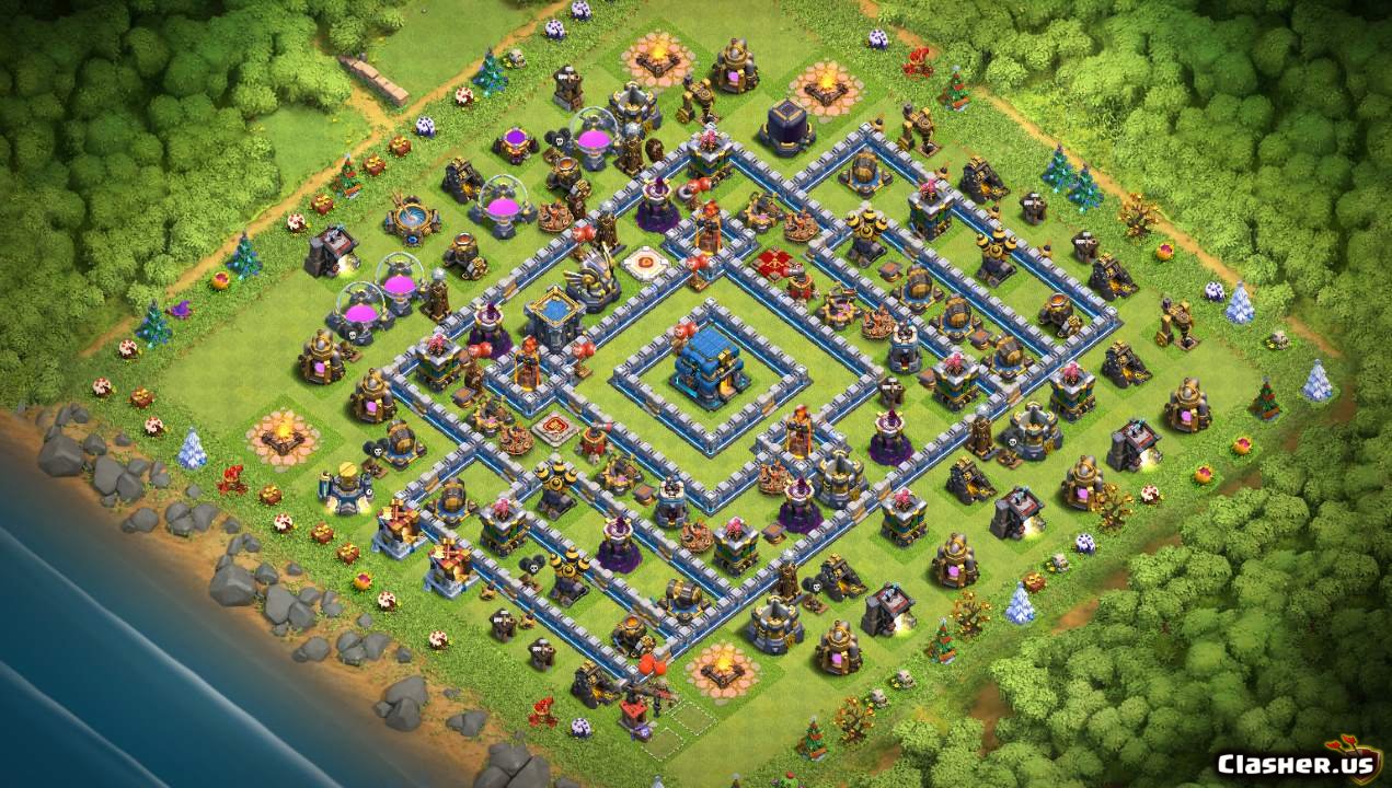 Detail Gambar Base War Th 12 Anti 2 Star Nomer 36