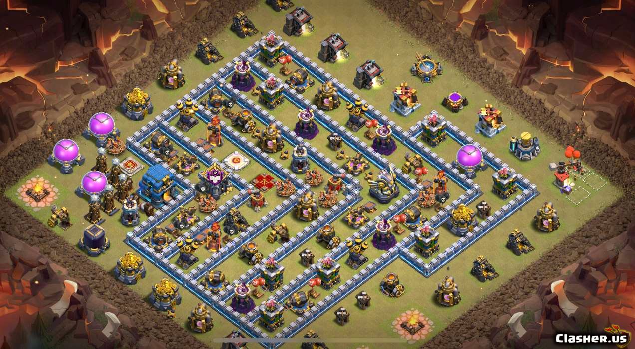 Detail Gambar Base War Th 12 Anti 2 Star Nomer 5