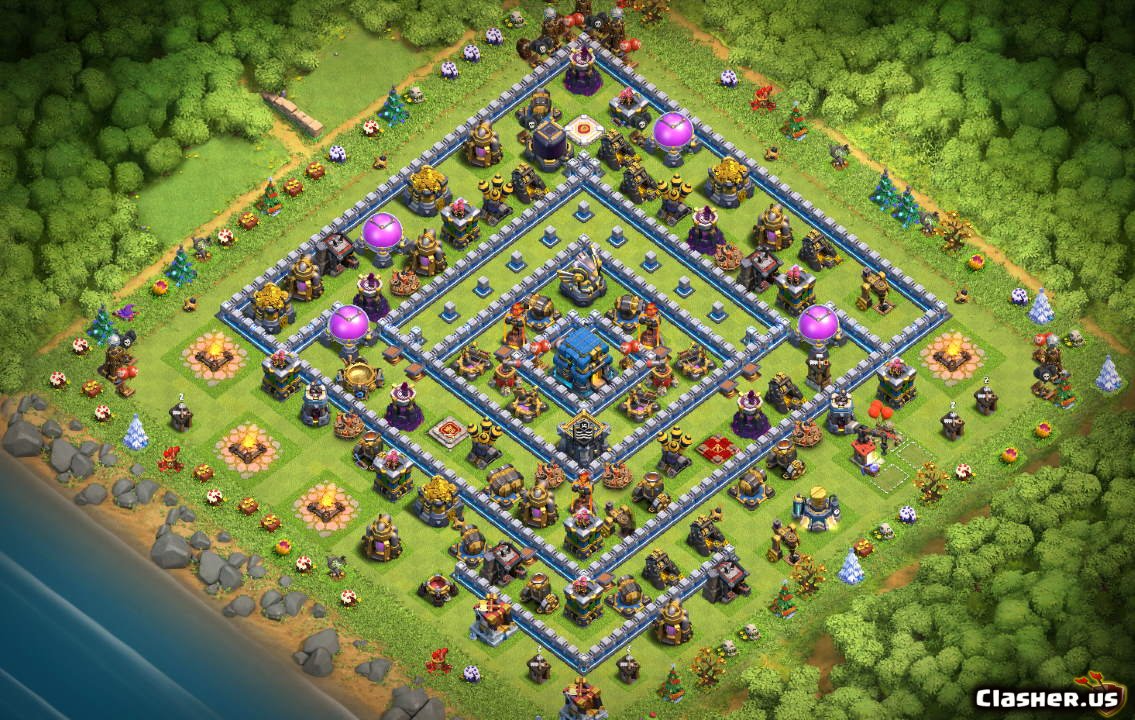 Detail Gambar Base War Th 12 Anti 2 Star Nomer 40