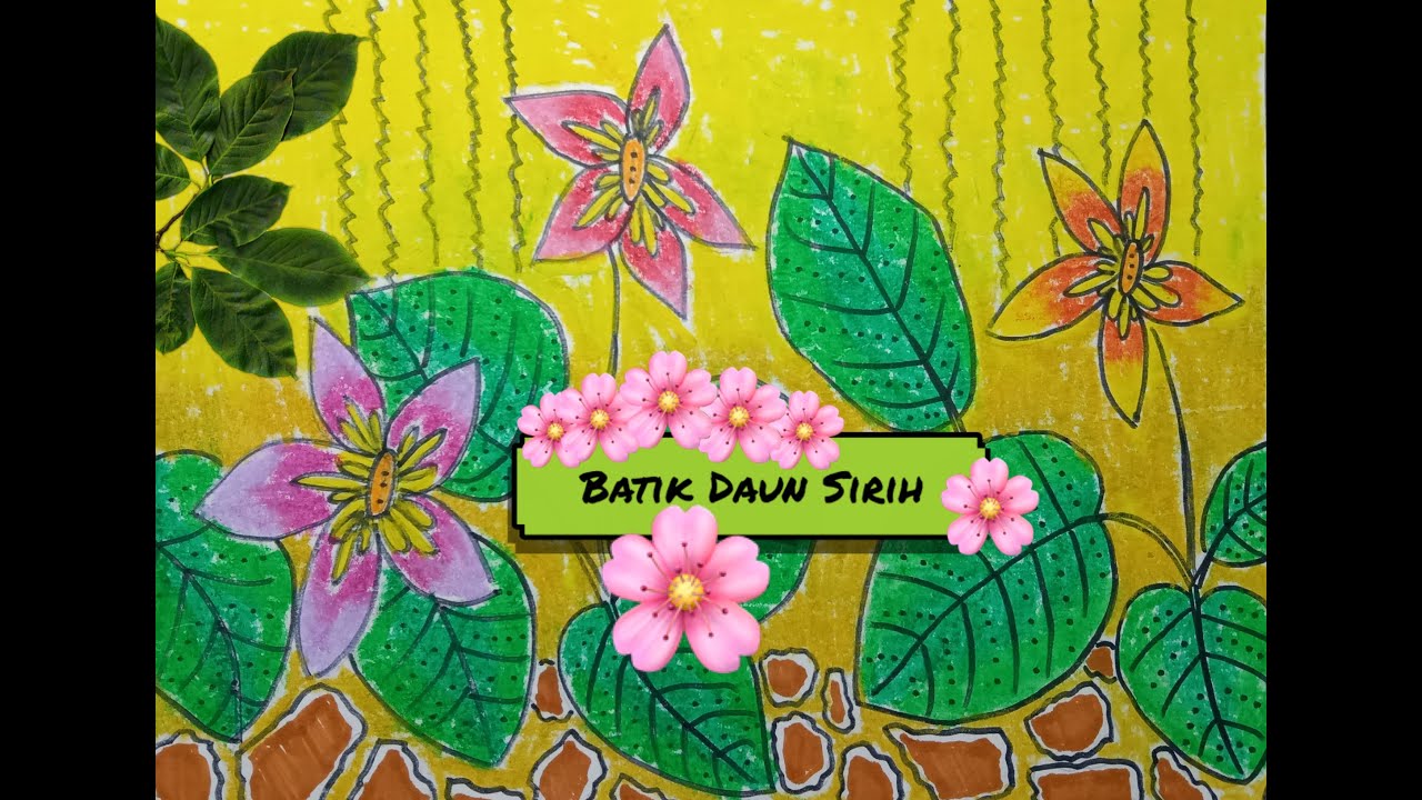 Gambar Batik Bermotif Bunga Dan Daun - KibrisPDR