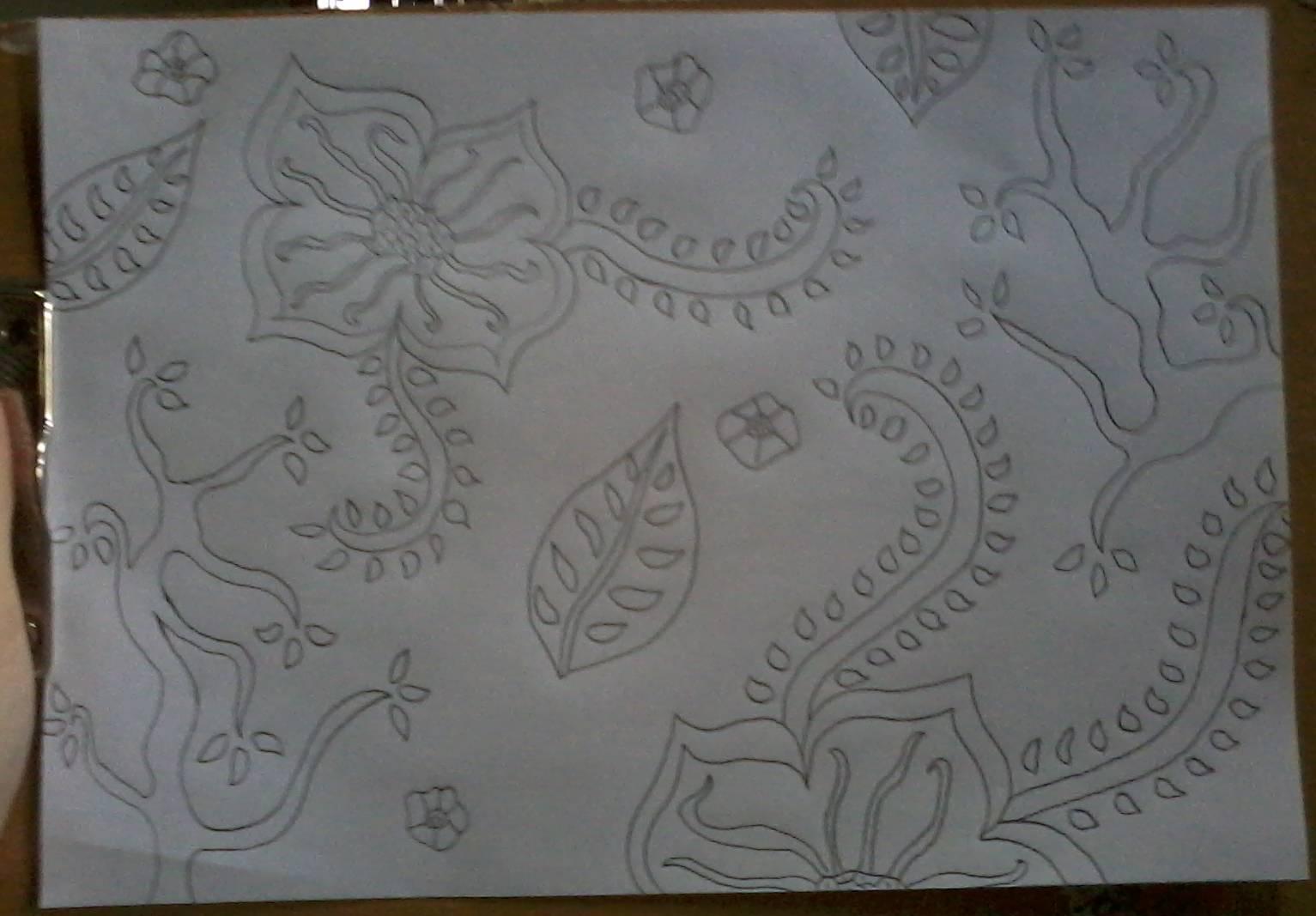 Detail Gambar Batik Bunga Di Kertas A3 Nomer 15