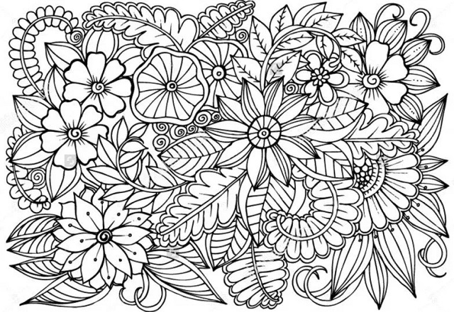 Detail Gambar Batik Bunga Hitam Putih Nomer 11