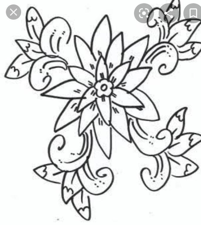 Detail Gambar Batik Bunga Hitam Putih Nomer 37