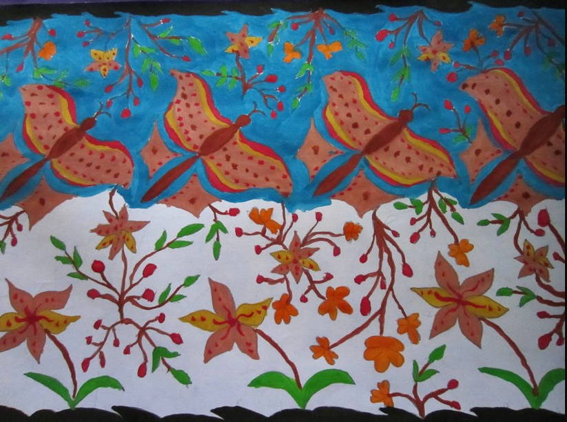 Detail Gambar Batik Bunga Mewarnai Nomer 40