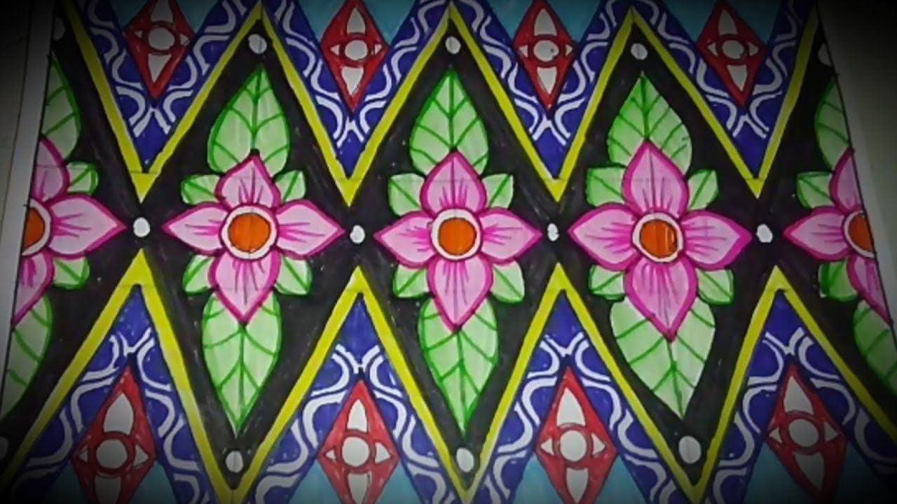 Detail Gambar Batik Bunga Mudah Dan Berwarna Nomer 5