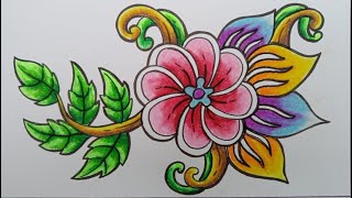 Detail Gambar Batik Bunga Yang Berwarna Nomer 42