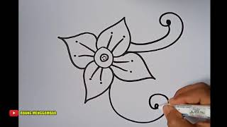 Detail Gambar Batik Bunga Yang Mudah Digambar Nomer 5