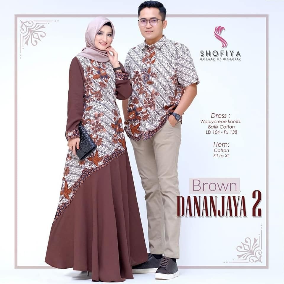 Detail Gambar Batik Gamis Kombinasi Nomer 10