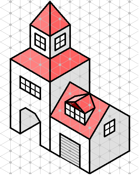 Detail Isometrische Darstellung Haus Nomer 2