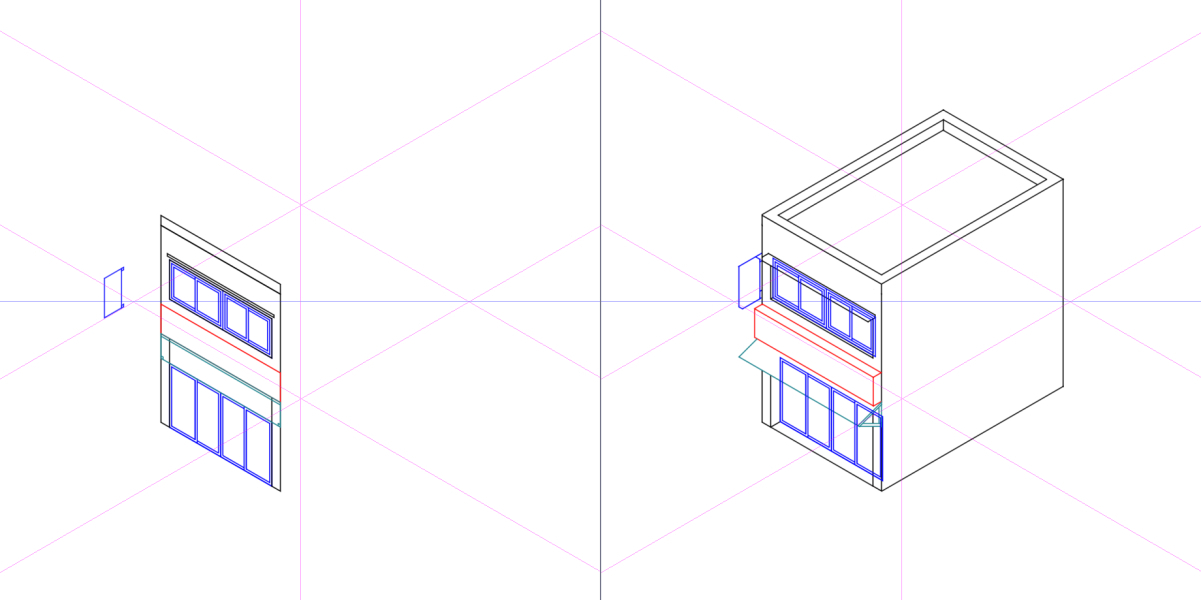 Detail Isometrische Darstellung Haus Nomer 17