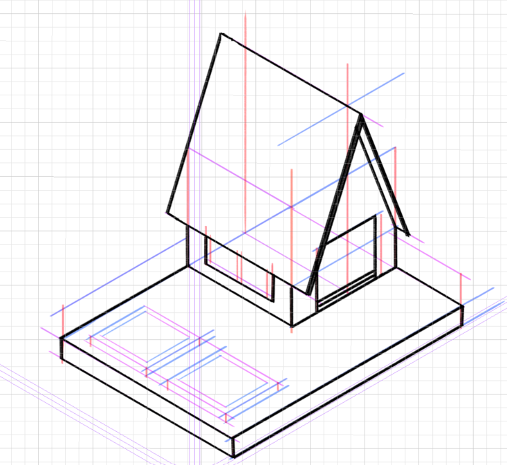 Detail Isometrische Darstellung Haus Nomer 6