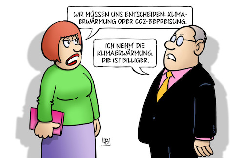 Co2 Steuer Karikatur