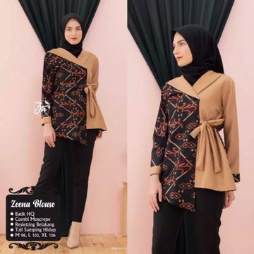 Detail Gambar Batik Kerja Wanita Modern Nomer 12