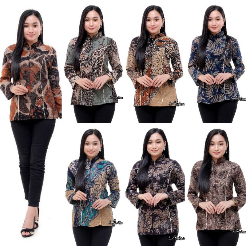 Detail Gambar Batik Kerja Wanita Modern Nomer 14