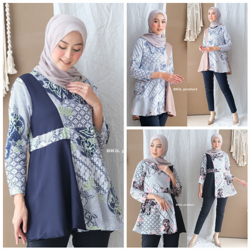 Detail Gambar Batik Kerja Wanita Modern Nomer 21