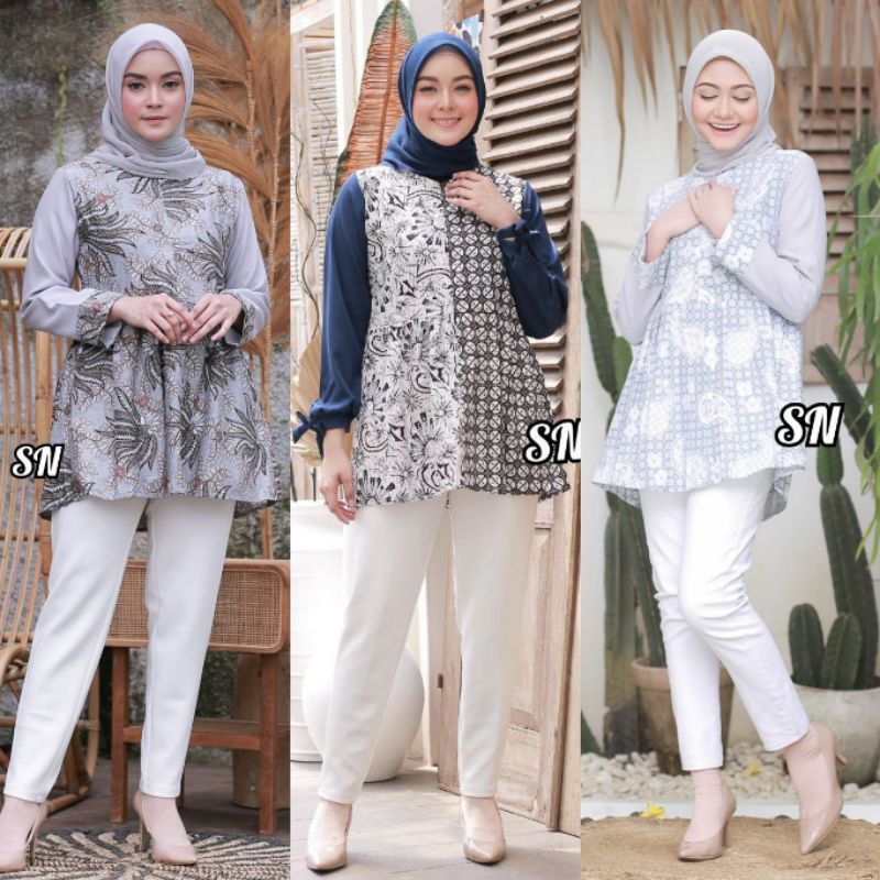 Detail Gambar Batik Kerja Wanita Modern Nomer 28