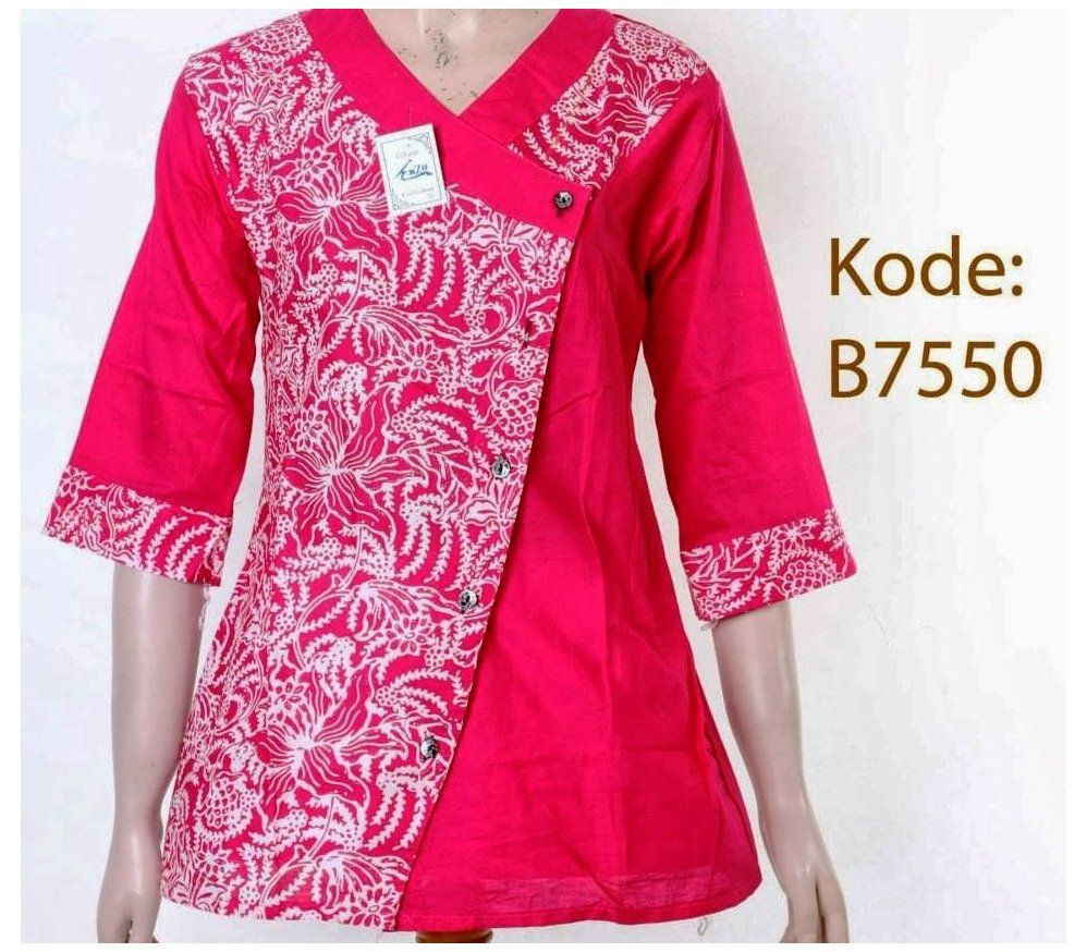 Detail Gambar Batik Kombinasi Polos Nomer 36